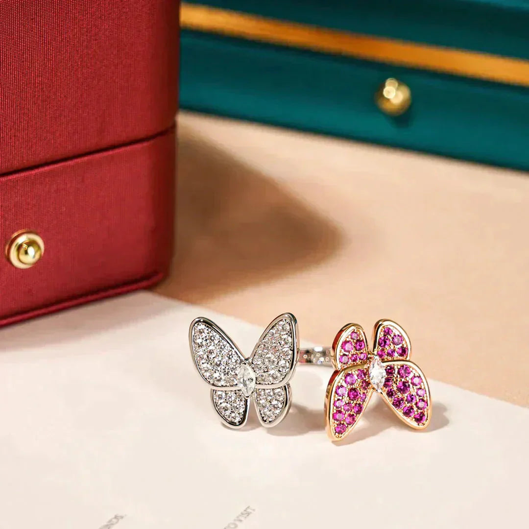 [Shinejoy]TWIN BUTTERFLY DIAMOND RING