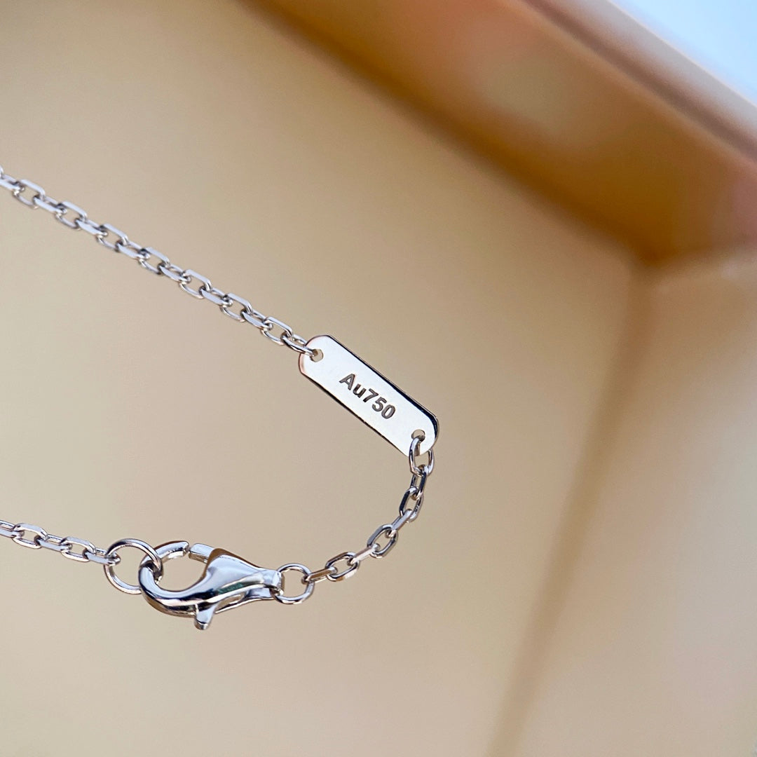 [Shinejoy]CLOVER DIAMOND NECKLACE SILVER
