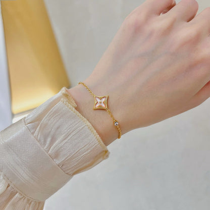 [Shinejoy]STAR 1 DIAMOND PINK GOLD BRACELET