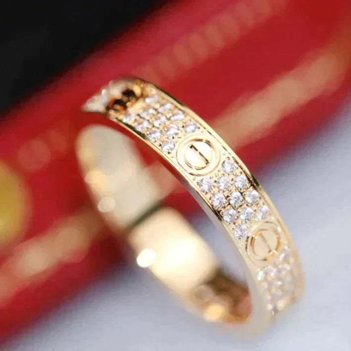 [Shinejoy]LOVE RING 3.6MM DIAMOND PAVED