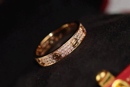 [Shinejoy]LOVE RING 3.6MM DIAMOND PAVED