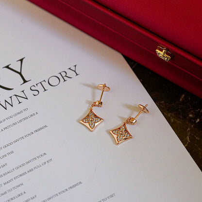 [Shinejoy]STAR DIAMONDS EARRINGS GOLD