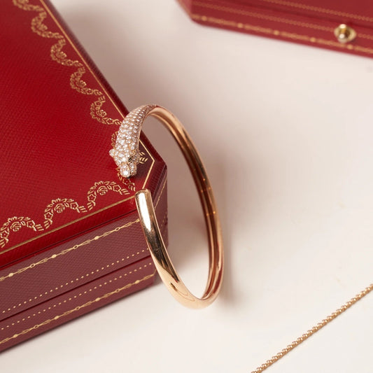 [Shinejoy]PANTHERE Shinejoy GOLD DIAMOND OPEN BRACELET