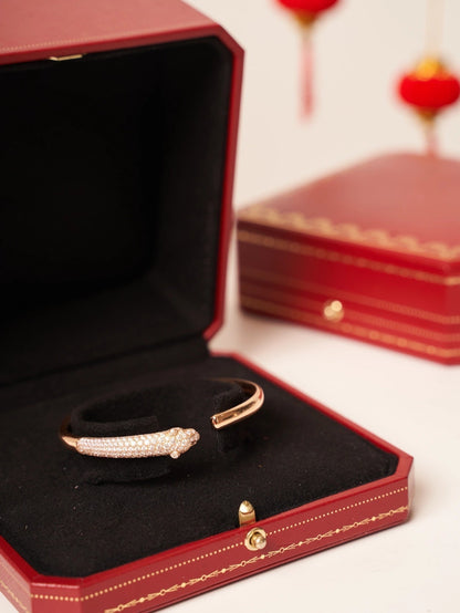 [Shinejoy]PANTHERE Shinejoy GOLD DIAMOND OPEN BRACELET