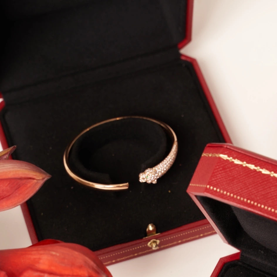 [Shinejoy]PANTHERE Shinejoy GOLD DIAMOND OPEN BRACELET