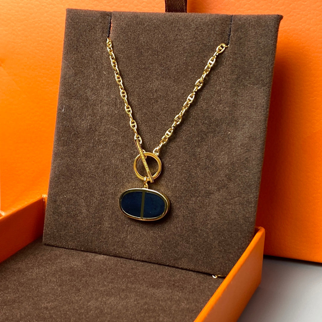 [Shinejoy]CHAINE VERSO BLACK CERAMIC NECKLACE