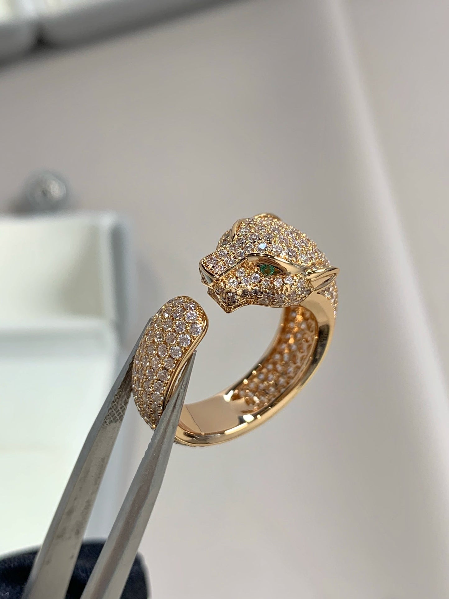 [Shinejoy]PANTHERE PINK GOLD DIAMOND RING