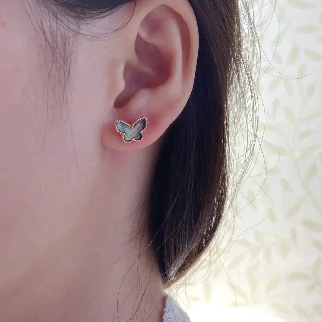 [Shinejoy]BUTTERFLY DARK MOP  EARRINGS