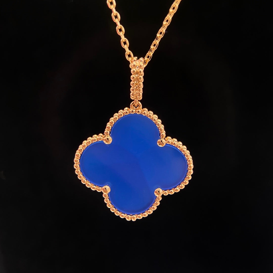 [Shinejoy]CLOVER 25MM NECKLACE TURQUOISE Shinejoy GOLD