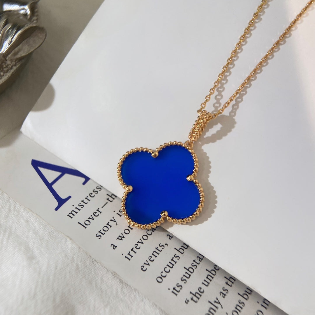 [Shinejoy]CLOVER 25MM NECKLACE TURQUOISE Shinejoy GOLD