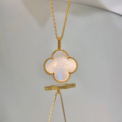 [Shinejoy]CLOVER 25MM MOP LARGE PENDANT NECKLACE