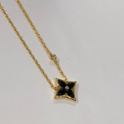 [Shinejoy]STAR BLACK MOP NECKLACE