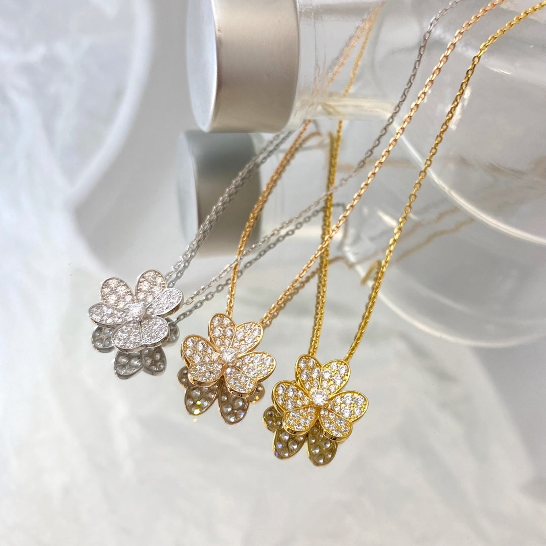 [Shinejoy]FLOWER DIAMOND NECKLACE