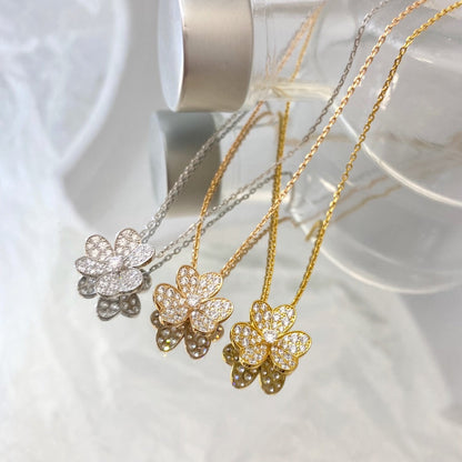 [Shinejoy]FLOWER DIAMOND NECKLACE