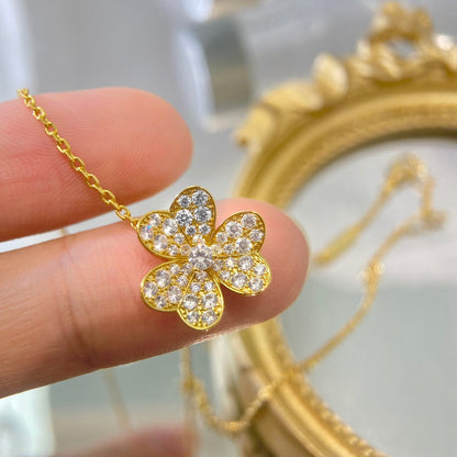 [Shinejoy]FLOWER DIAMOND NECKLACE