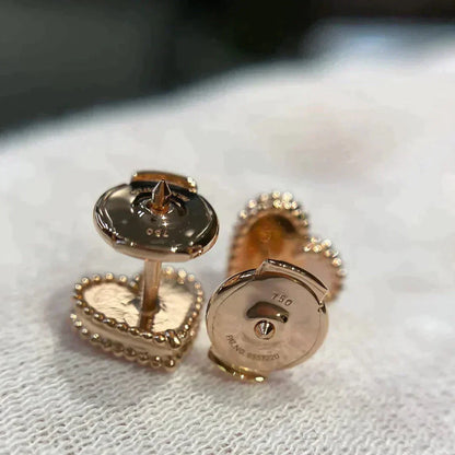 [Shinejoy]HEART CARNELIAN STUD EARRINGS