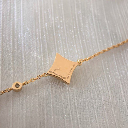 [Shinejoy]COLOR STAR CARNELIAN PINK GOLD DIAMOND BRACELET