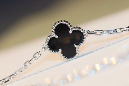 [Shinejoy]CLOVER 20 MOTIFS ONYX DIAMOND SILVER