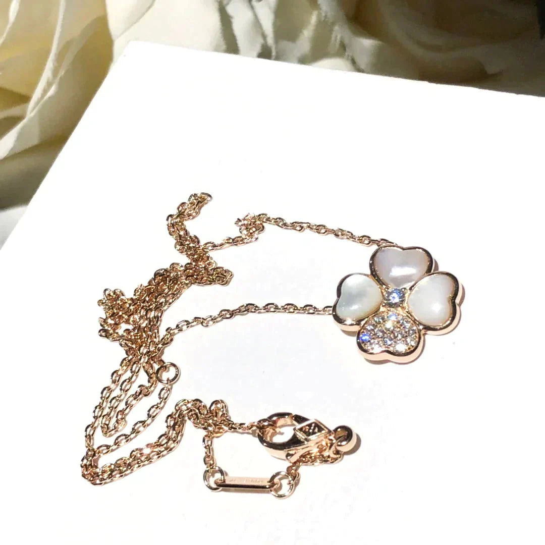 [Shinejoy]CLOVER MOP DIAMOND Shinejoy GOLD NECKLACE