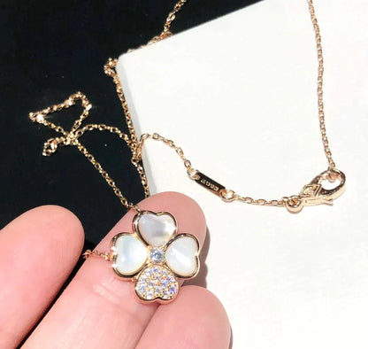 [Shinejoy]CLOVER MOP DIAMOND Shinejoy GOLD NECKLACE