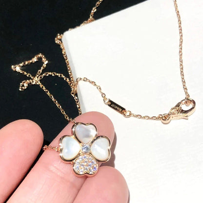 [Shinejoy]CLOVER MOP DIAMOND Shinejoy GOLD NECKLACE