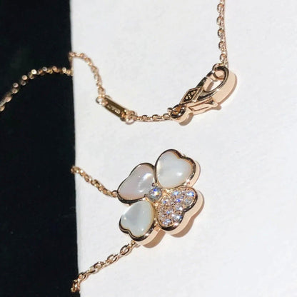 [Shinejoy]CLOVER MOP DIAMOND Shinejoy GOLD NECKLACE