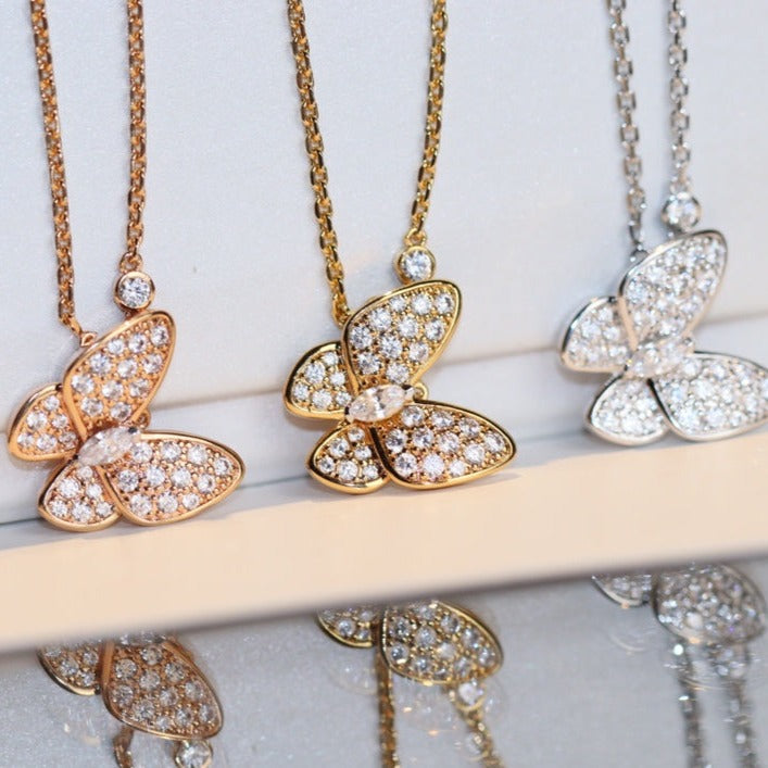 [Shinejoy]BUTTERFLY DIAMOND NECKLACE