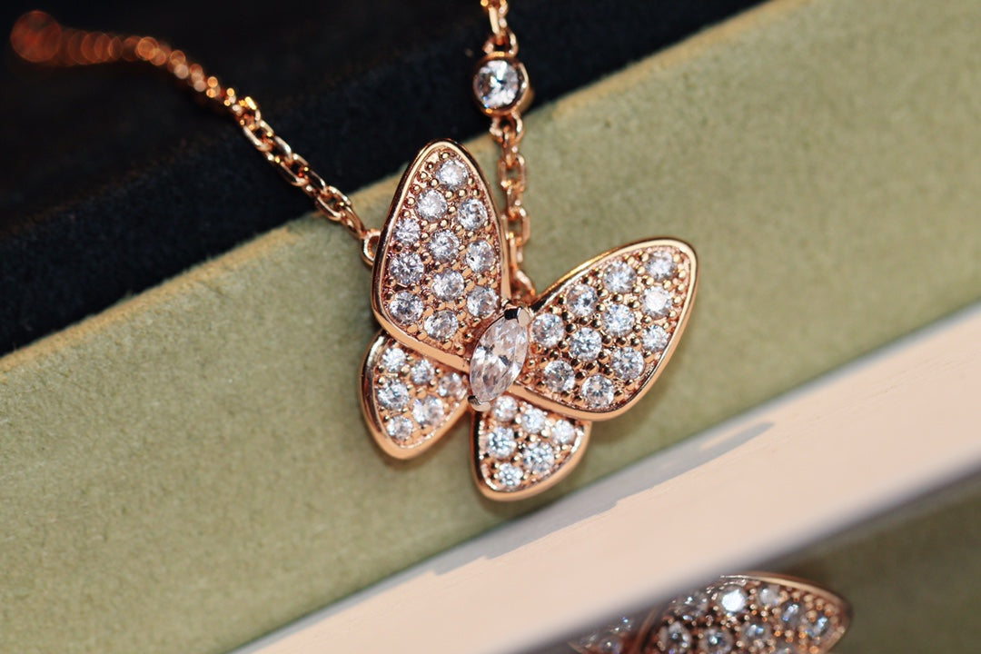 [Shinejoy]BUTTERFLY DIAMOND NECKLACE