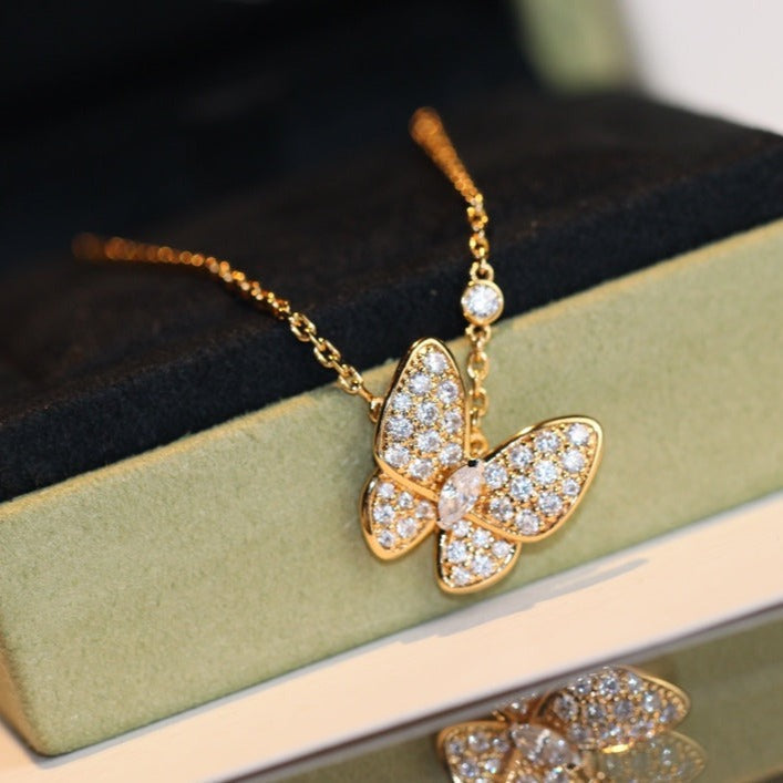 [Shinejoy]BUTTERFLY DIAMOND NECKLACE