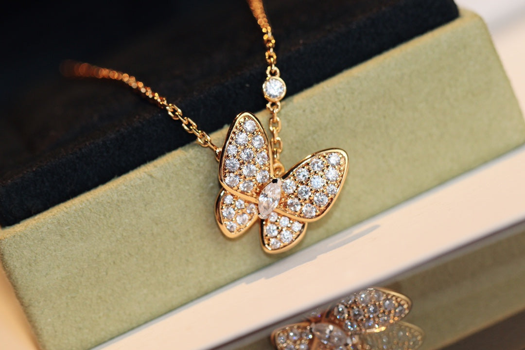 [Shinejoy]BUTTERFLY DIAMOND NECKLACE