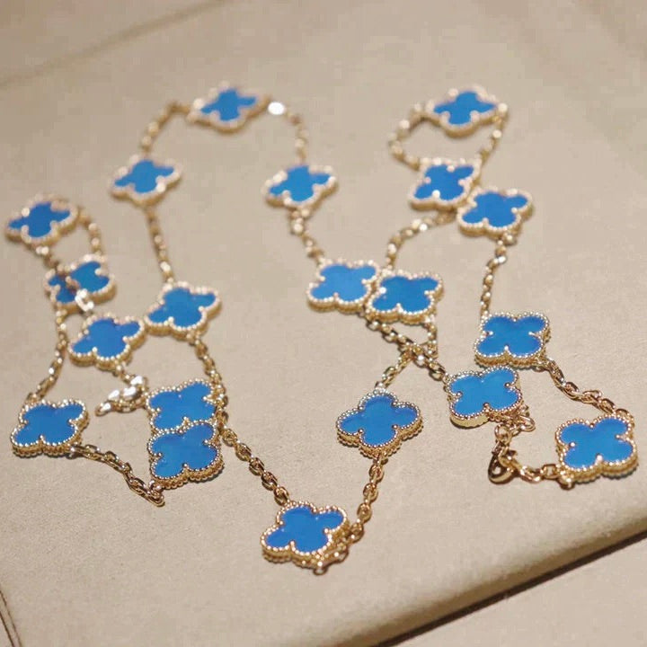 [Shinejoy]CLOVER 20 MOTIFS TURQUOISE GOLD