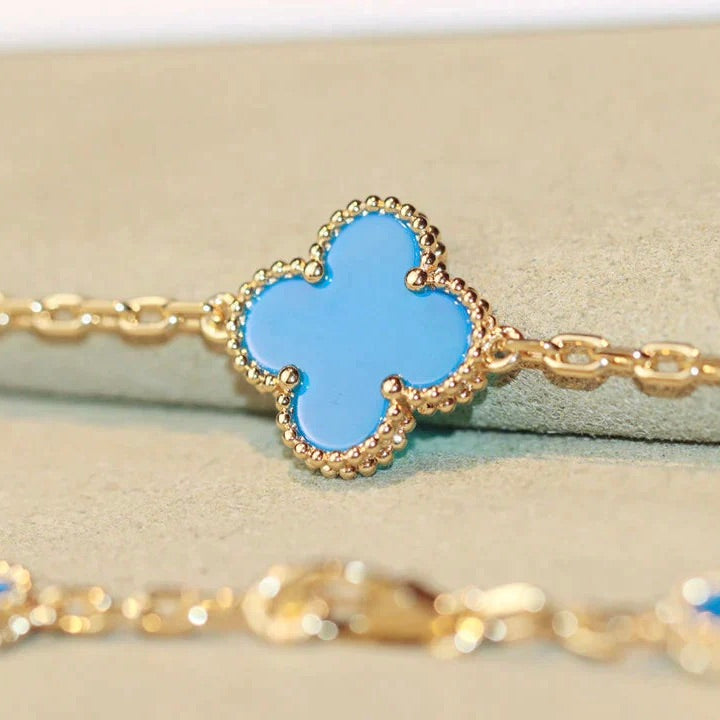 [Shinejoy]CLOVER 20 MOTIFS TURQUOISE GOLD