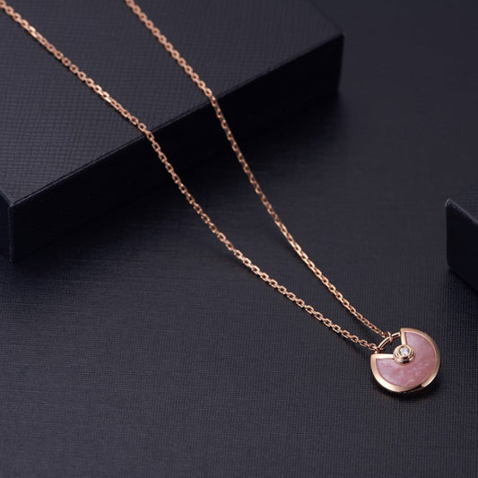 [Shinejoy]AMULETTE Shinejoy GOLD PINK MOP NECKLACE