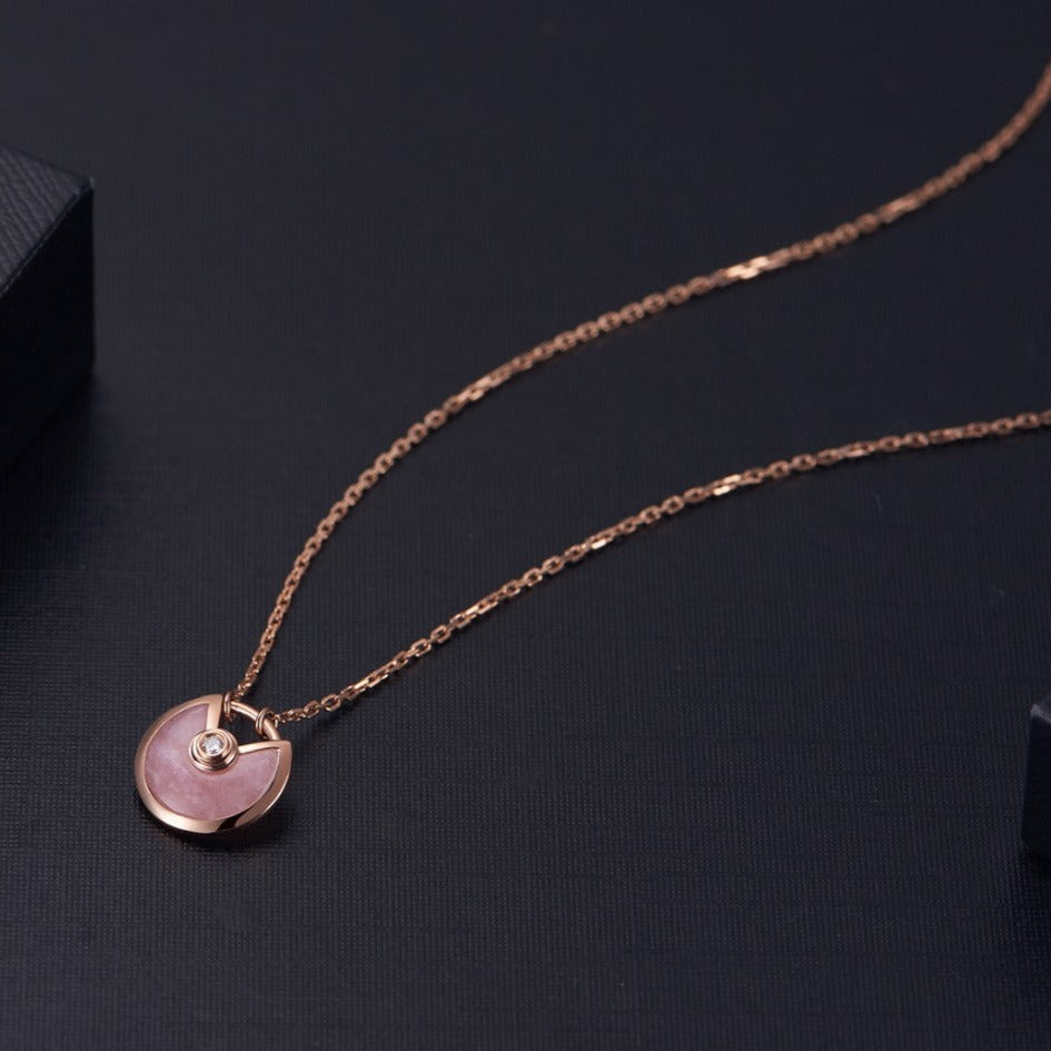 [Shinejoy]AMULETTE Shinejoy GOLD PINK MOP NECKLACE