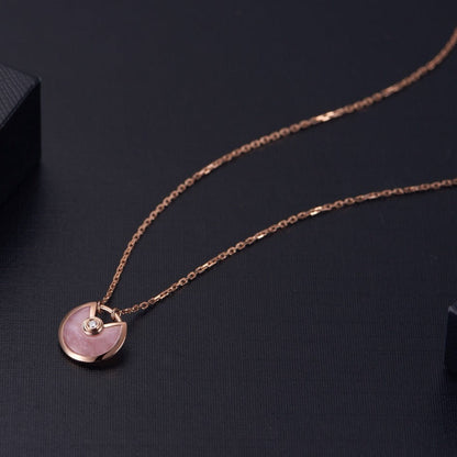 [Shinejoy]AMULETTE Shinejoy GOLD PINK MOP NECKLACE