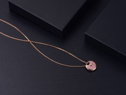 [Shinejoy]AMULETTE Shinejoy GOLD PINK MOP NECKLACE