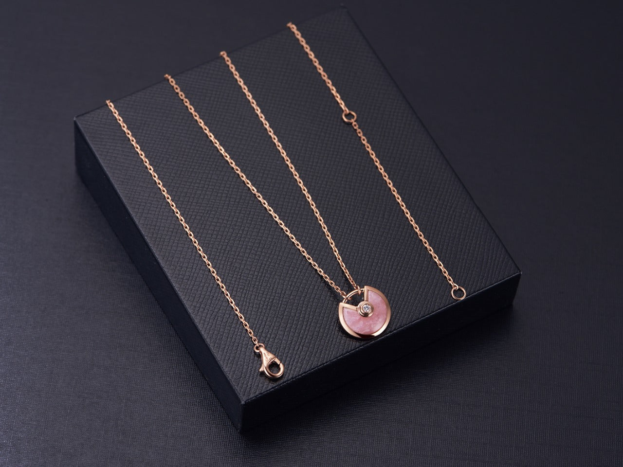 [Shinejoy]AMULETTE Shinejoy GOLD PINK MOP NECKLACE