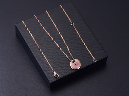 [Shinejoy]AMULETTE Shinejoy GOLD PINK MOP NECKLACE