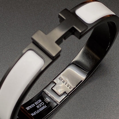 [Shinejoy]H BRACELET 12MM BLACK WHITE CERAMIC