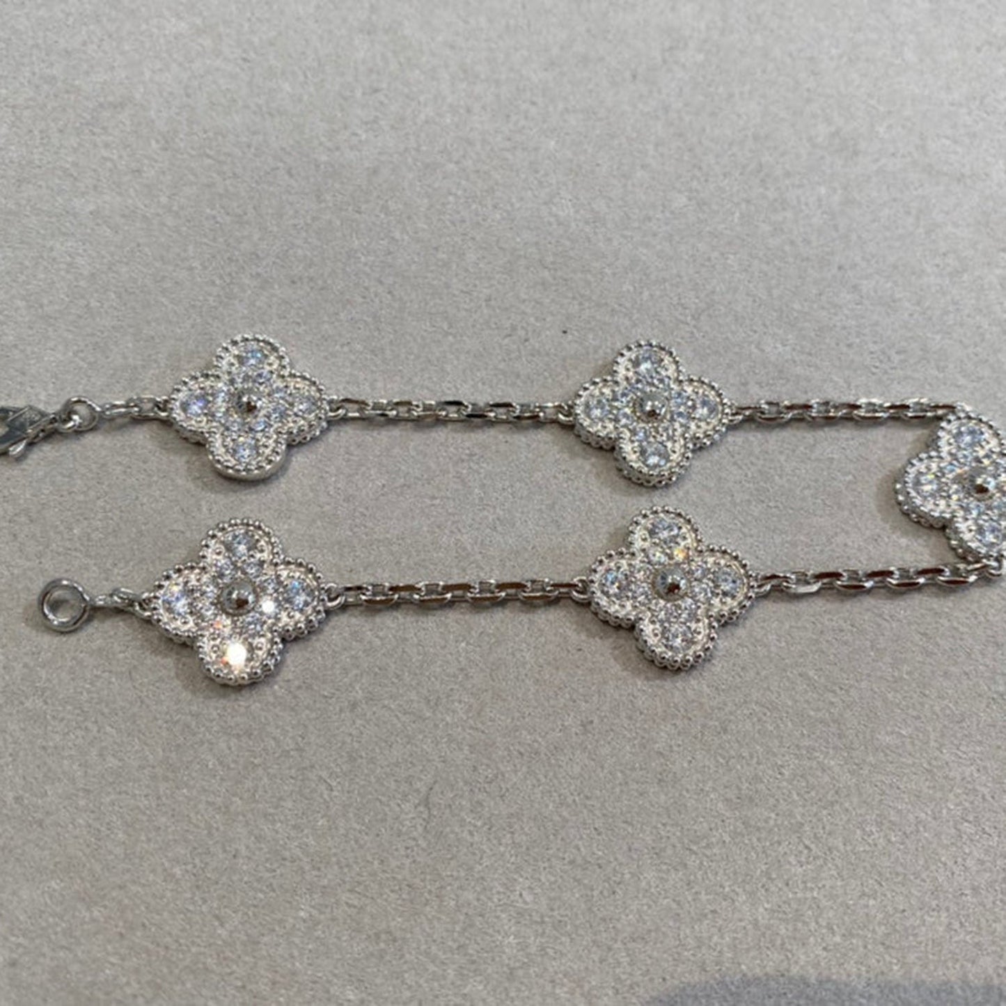 [Shinejoy] CLOVER 5 MOTIF FULL DIAMOND BRACELET COLLECTION