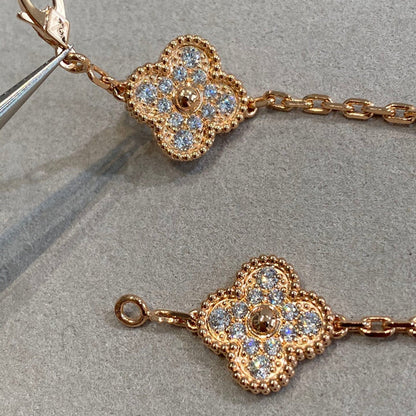 [Shinejoy] CLOVER 5 MOTIF FULL DIAMOND BRACELET COLLECTION