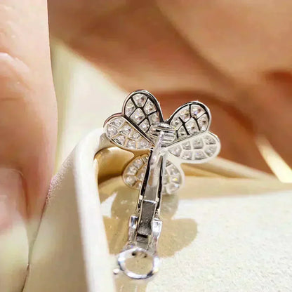[Shinejoy]CLOVER COMOS DIAMOND EARRINGS SILVER