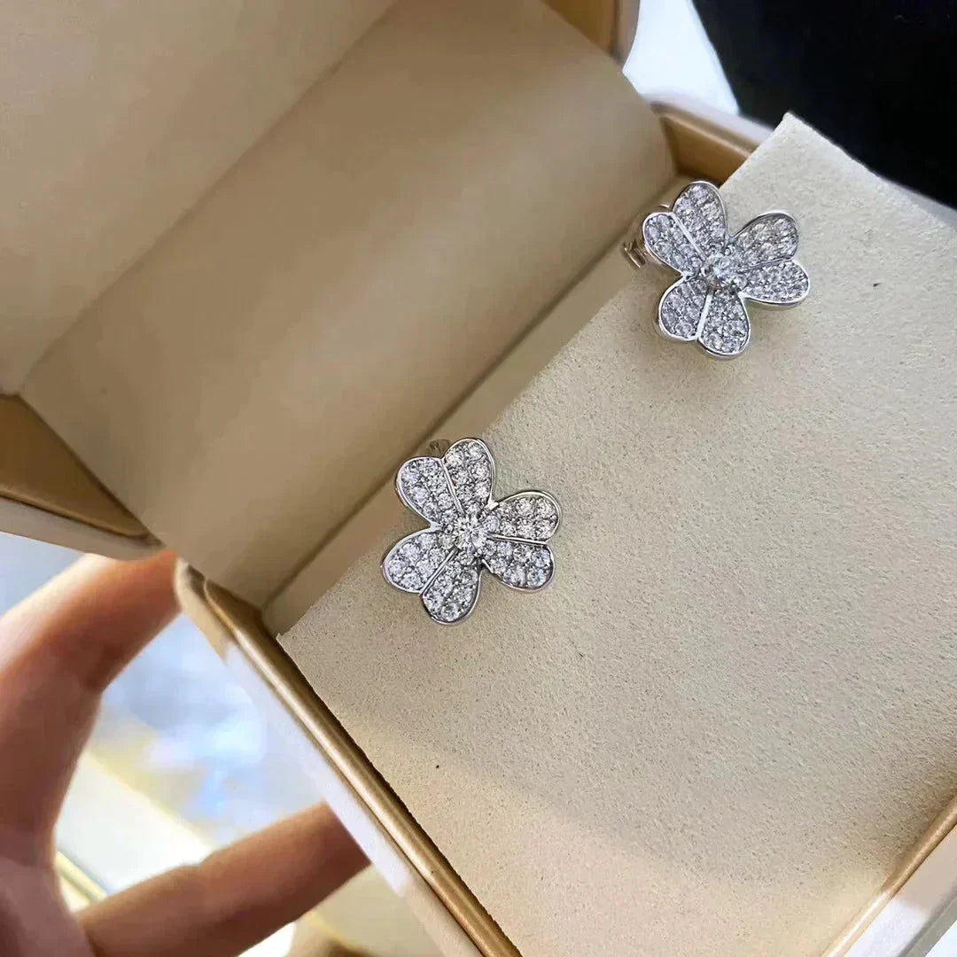 [Shinejoy]CLOVER COMOS DIAMOND EARRINGS SILVER