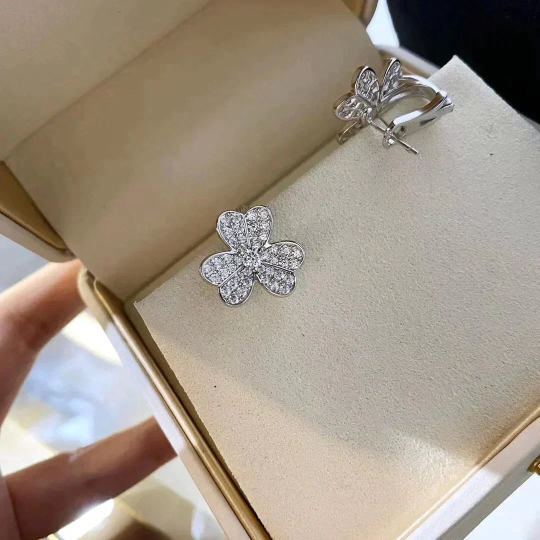 [Shinejoy]CLOVER COMOS DIAMOND EARRINGS SILVER