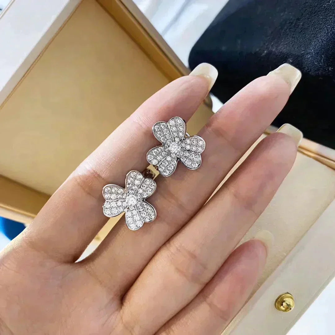 [Shinejoy]CLOVER COMOS DIAMOND EARRINGS SILVER
