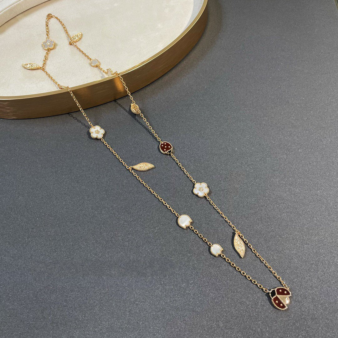 [Shinejoy]LUCKY SPRING 15 MOTIFS GOLD NECKLACE