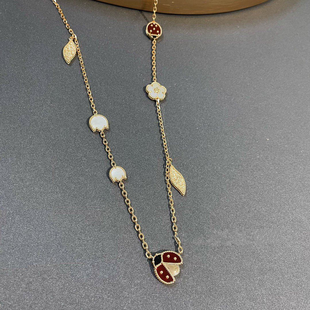 [Shinejoy]LUCKY SPRING 15 MOTIFS GOLD NECKLACE