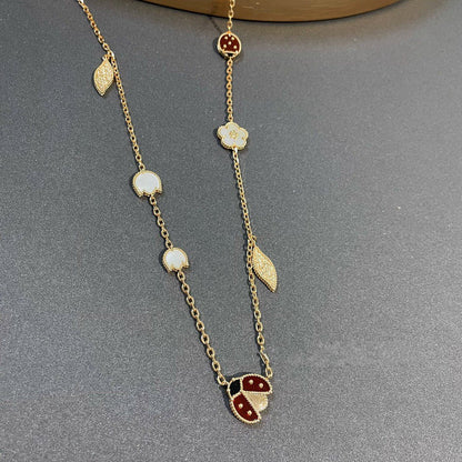 [Shinejoy]LUCKY SPRING 15 MOTIFS GOLD NECKLACE