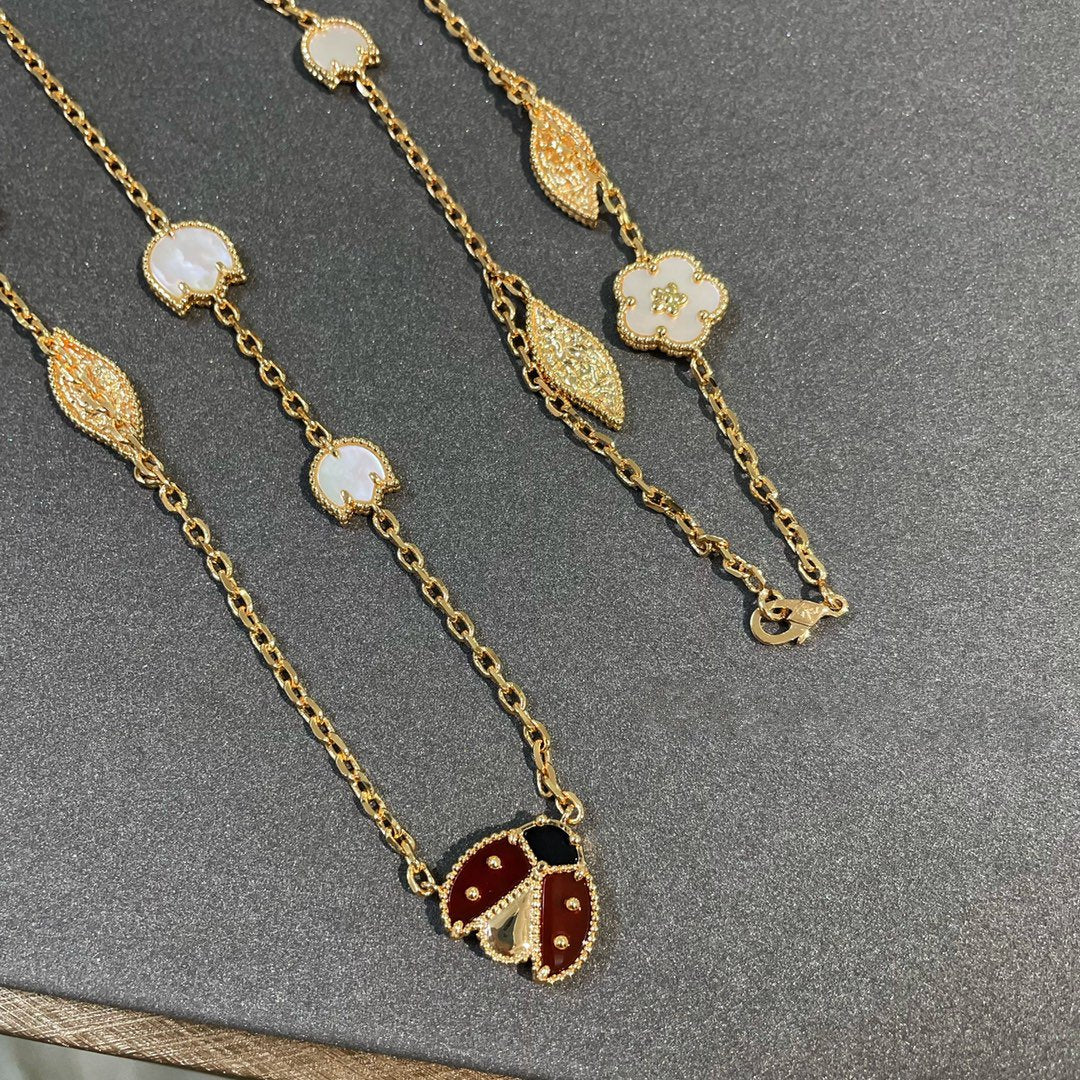 [Shinejoy]LUCKY SPRING 15 MOTIFS GOLD NECKLACE