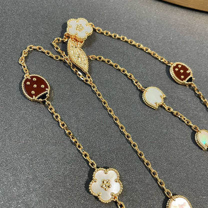 [Shinejoy]LUCKY SPRING 15 MOTIFS GOLD NECKLACE